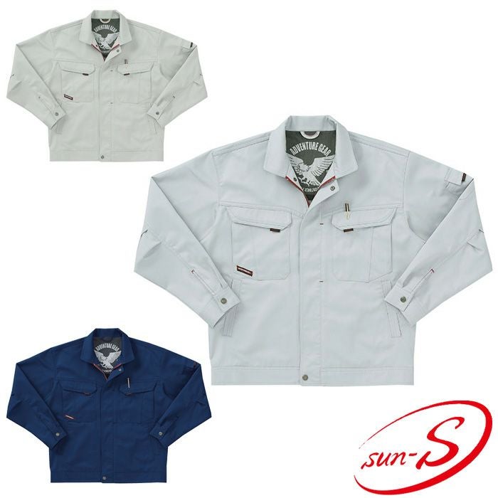 WA10491 長袖ジャンパー SUN-S サンエス 春夏作業服 S～5L 綿100