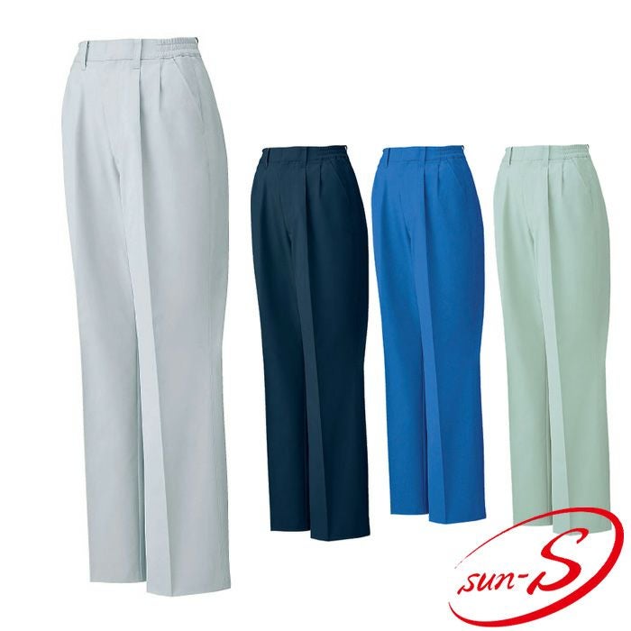 WA10558 レディースツータックパンツ SUN-S サンエス 春夏作業服 S～5L