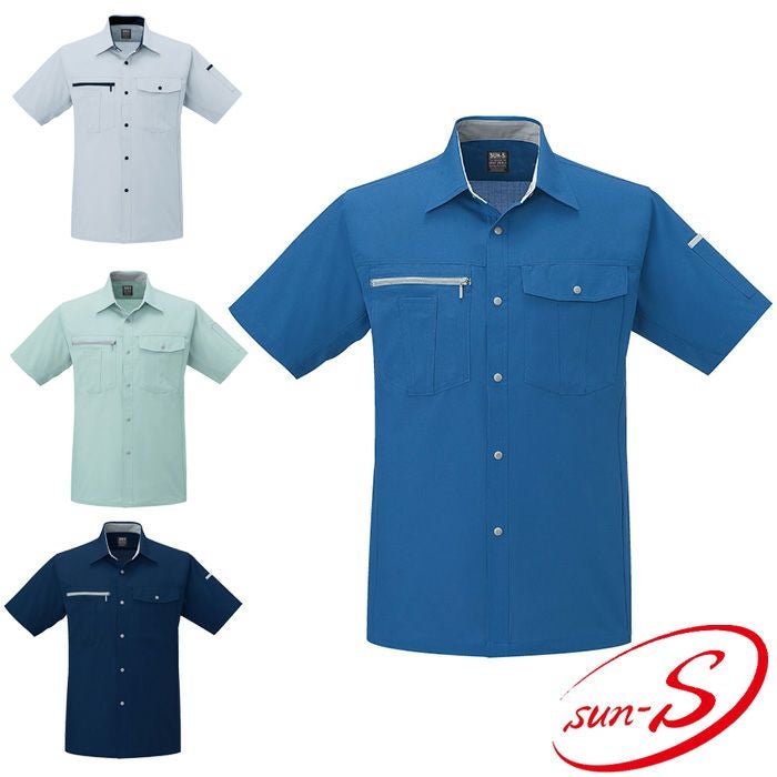 WA10777 半袖シャツ SUN-S サンエス 春夏作業服 SS～8L ポリエステル79