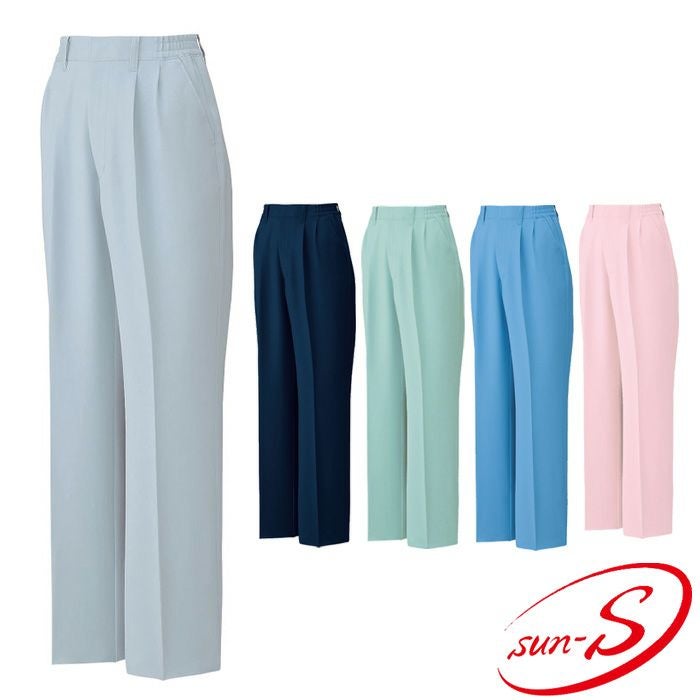 WA10778 レディースツータックパンツ SUN-S サンエス 春夏作業服 S～5L