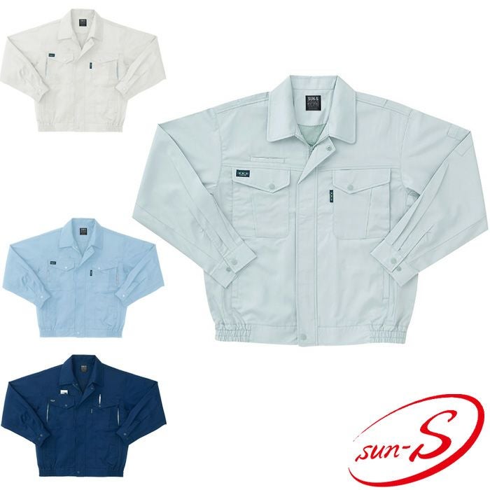 WA14101 長袖ブルゾン SUN-S サンエス 春夏作業服 S～5L ポリエステル