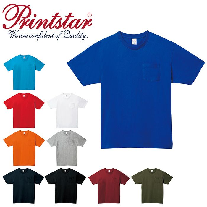 00109-PCT 5.6オンス ヘビーウェイトポケットTシャツ TOMS Printstar