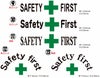 ヘルメット用2色安全第一プリント代 既定の安全第一・SAFETY FIRST