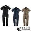 GE-675 グリッドエアーツナギ（半袖） エスケープロダクト GRACE ENGINEER'S つなぎ服 オーバーオール ツナギ サロペット 作業服 作業着 S～5L ポリエステル 100%