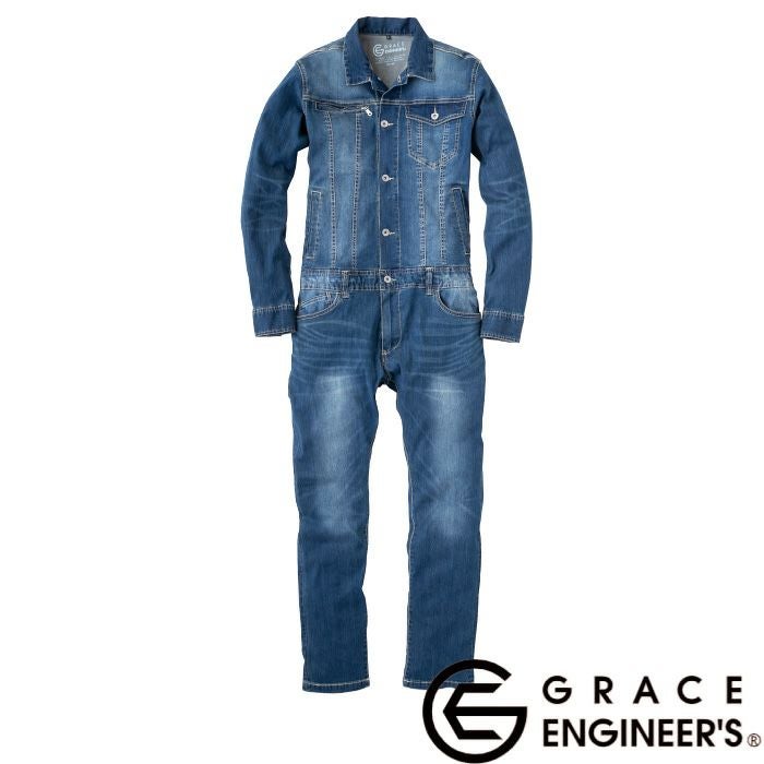 GRACE　EBGINEER’S　接触冷感デニム・ストレッチつなぎ服 GE-500 接触冷感デニム・ストレッチツナギ エスケープロダクト GRACE