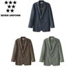 BA1091 ジャケット SEVEN UNIFORM セブンユニフォーム S～4L 麻調デニム ポリエステル65%・綿35%