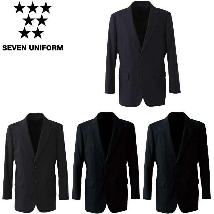 DD2747 2つボタンジャケット SEVEN UNIFORM セブンユニフォーム Y4～B7 ヘリンボーン  毛52%・ポリエステル48%
　　　ツイル  毛52%・ポリエステル48% ※-7 ブラック×ホワイトのみ