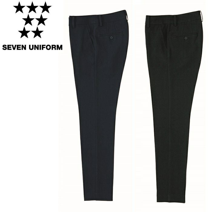 DL2993 テーパードパンツ SEVEN UNIFORM セブンユニフォーム 5～17 平二重織 ポリエステル90%・トリアセテート10%