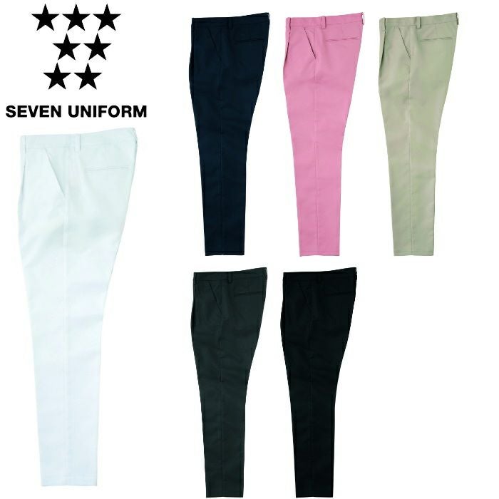 DL2994 ワンタックパンツ SEVEN UNIFORM セブンユニフォーム S～4L ツイル ポリエステル80%・綿20%