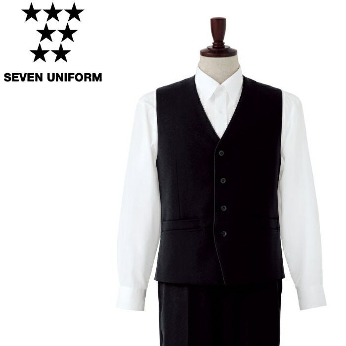CJ4314 ベスト SEVEN UNIFORM セブンユニフォーム S～3L カシミヤドスキン ポリエステル100%