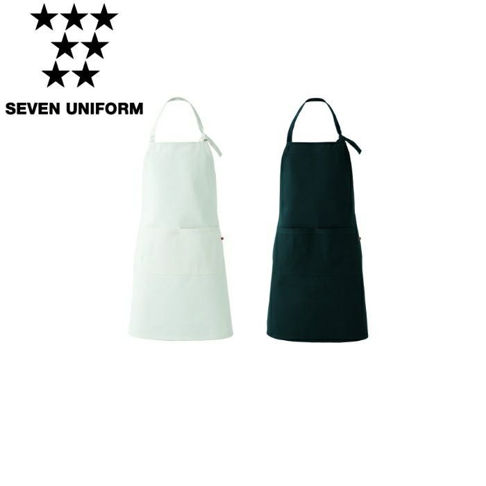 QT7336 エプロン SEVEN UNIFORM セブンユニフォーム フリー 帆布 綿100