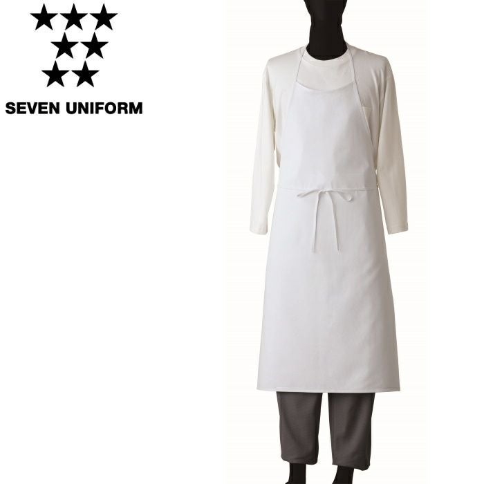 QT7357 エプロン SEVEN UNIFORM セブンユニフォーム フリー 細布 綿100