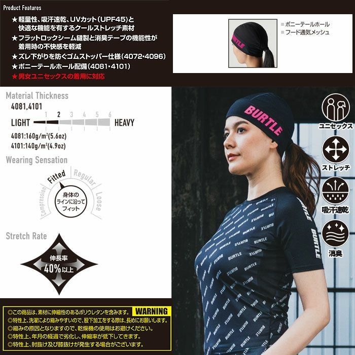 4081 ヘッドキャップ ユニセックス BURTLE バートル 作業服 コンプレッション