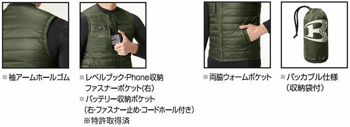 3254 ダウンベスト ユニセックス BURTLE バートル 防寒着 S～XXL ナイロン100％ 高密度ナイロンタフタ