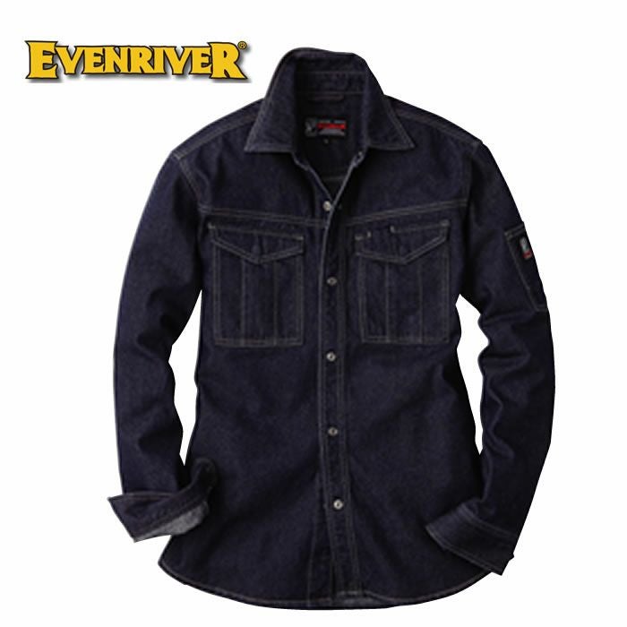 SR-4006D スタンダードシャツ インディゴブルー EVENRIVER イーブン