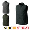 03221 AIR ARMOUR ヒートベスト SHINMEN シンメン 秋冬作業服 作業着 S～5L 表地　ナイロン100％ 裏地　ポリエステル100%（ボアフリース）