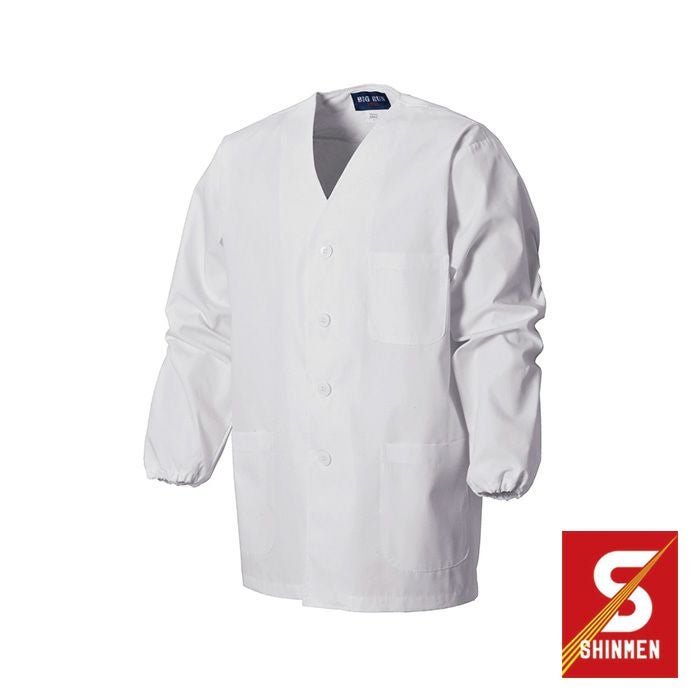 16000 男性用襟なし長袖 SHINMEN シンメン 秋冬作業服 作業着 S～4L 素材：ポリエステル65%・綿35%（ポプリン）