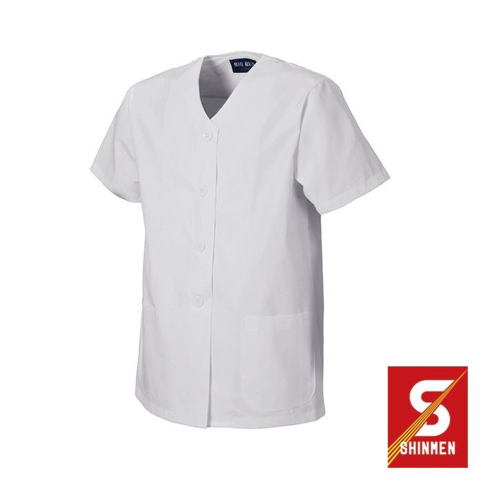 17000 女性用襟なし半袖 SHINMEN シンメン 秋冬作業服 作業着 S～4L 素材：ポリエステル65%・綿35%（ポプリン）