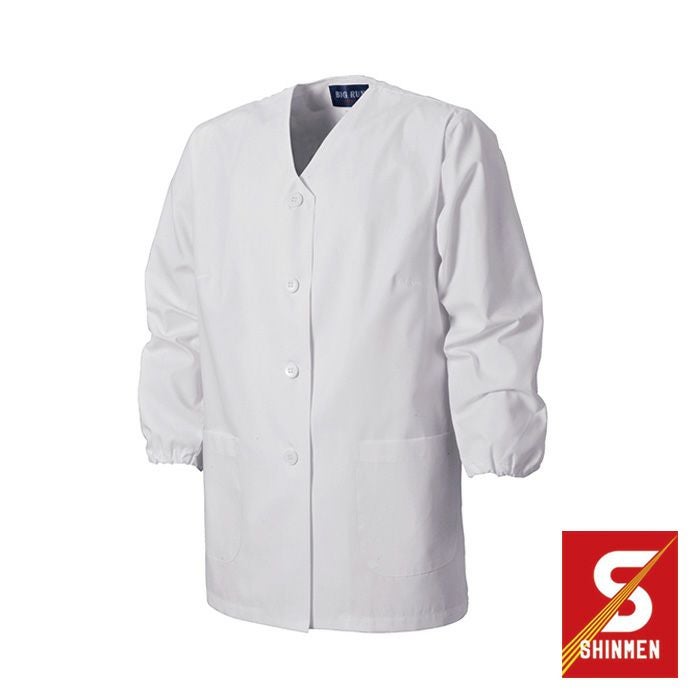 18000 女性用襟なし長袖 SHINMEN シンメン 秋冬作業服 作業着 S～4L 素材：ポリエステル65%・綿35%（ポプリン）