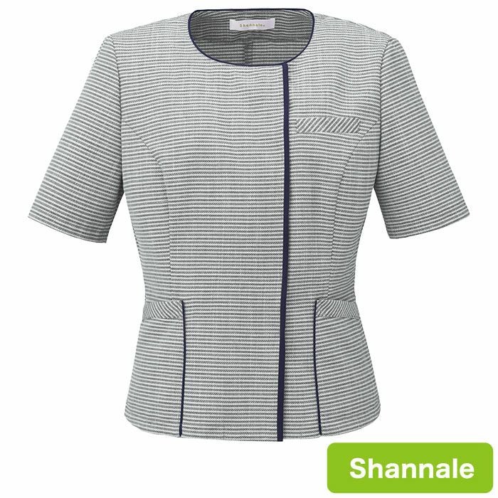 SN70L サマージャケット 神馬本店 shannale MIKATA 事務服 制服 5号～19号 ポリエステル100％