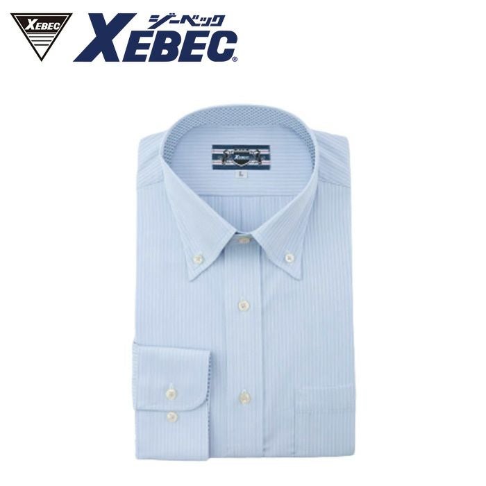 15168 長袖ボタンダウン XEBEC ジーベック 春夏作業服 作業着 S～4L ポリエステル50％・綿50％ ドビー