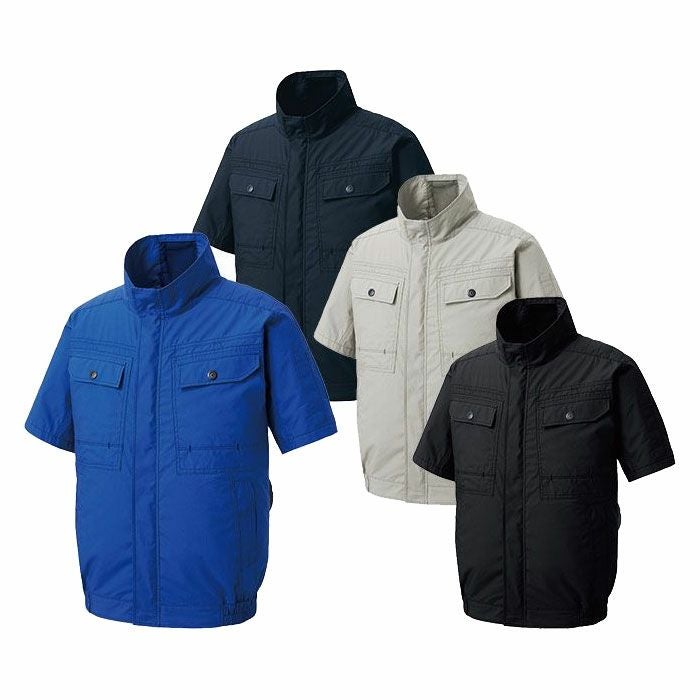 KF92450 半袖ブルゾン サンエス SUN-S 空調風神服専用 春夏 作業服 作業着 S～6L 綿100％