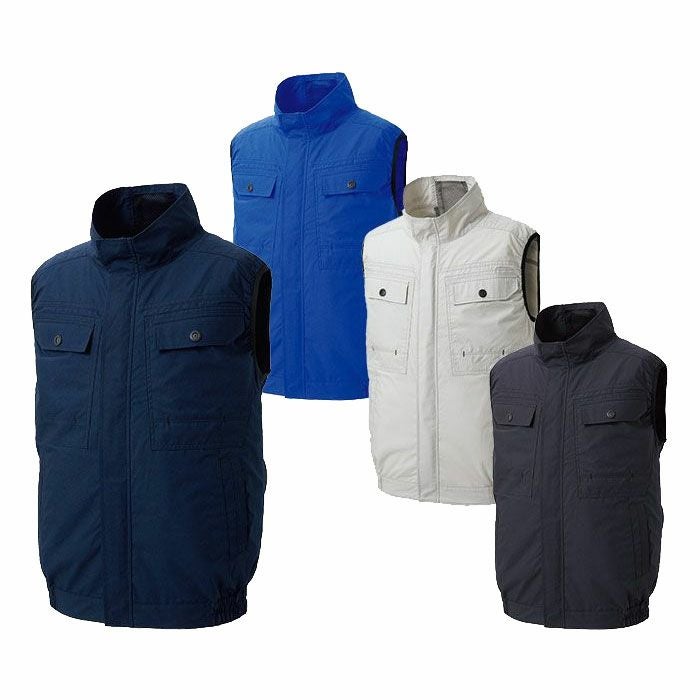 KF92490 ベスト サンエス SUN-S 空調風神服専用 春夏 作業服 作業着 S～6L 綿100％