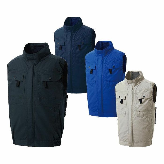 KF92490 ベスト サンエス SUN-S 空調風神服専用 春夏 作業服 作業着 S～6L 綿100％