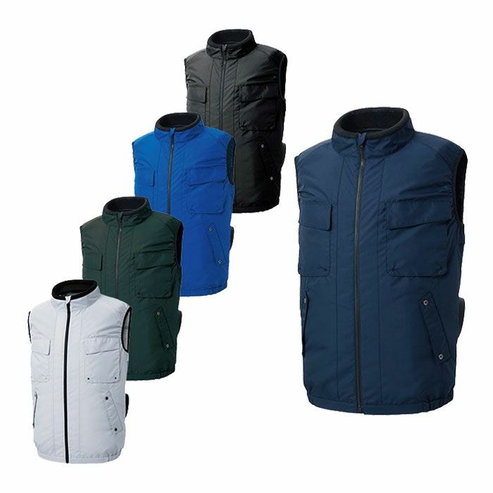 KF92412 エコベスト サンエス SUN-S 空調風神服専用 春夏 作業服 作業着 S～5L ポリエステル100％