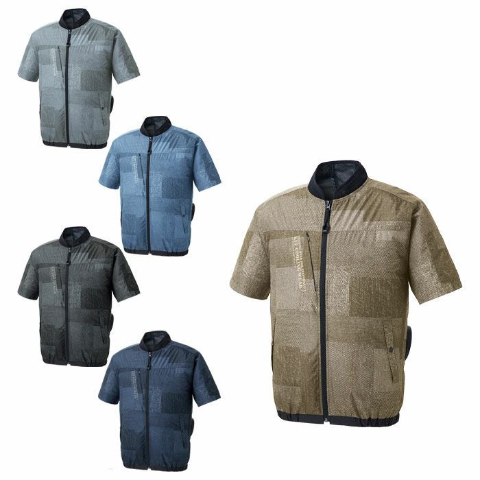 KF92440 ショートスリーブジャケット サンエス SUN-S 空調風神服専用 春夏 作業服 作業着 S～5L ポリエステル100％