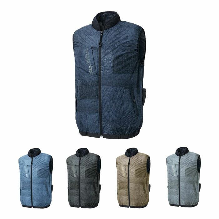 KF92442 ベスト サンエス SUN-S 空調風神服専用 春夏 作業服 作業着 S～5L ポリエステル100％