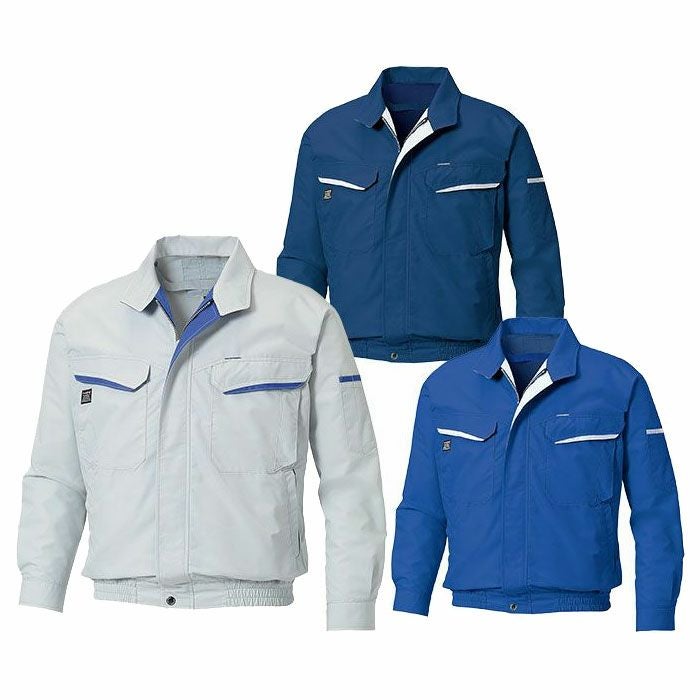 KF90470 長袖ワークブルゾン サンエス SUN-S 空調風神服専用 春夏 作業服 作業着 S～8L ポリエステル74％・綿25％・複合繊維1％