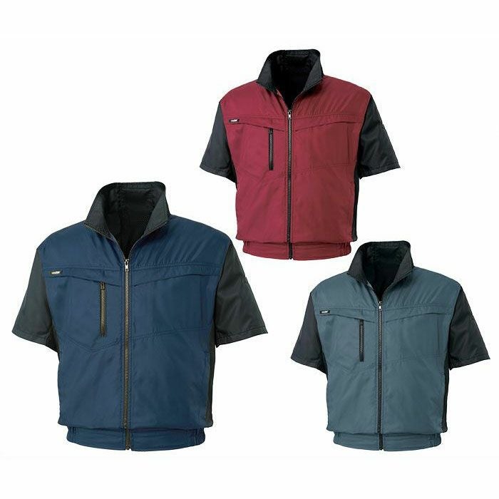 KF95950 半袖ブルゾン サンエス SUN-S 空調風神服専用 春夏 作業服 作業着 M～5L ポリエステル100％