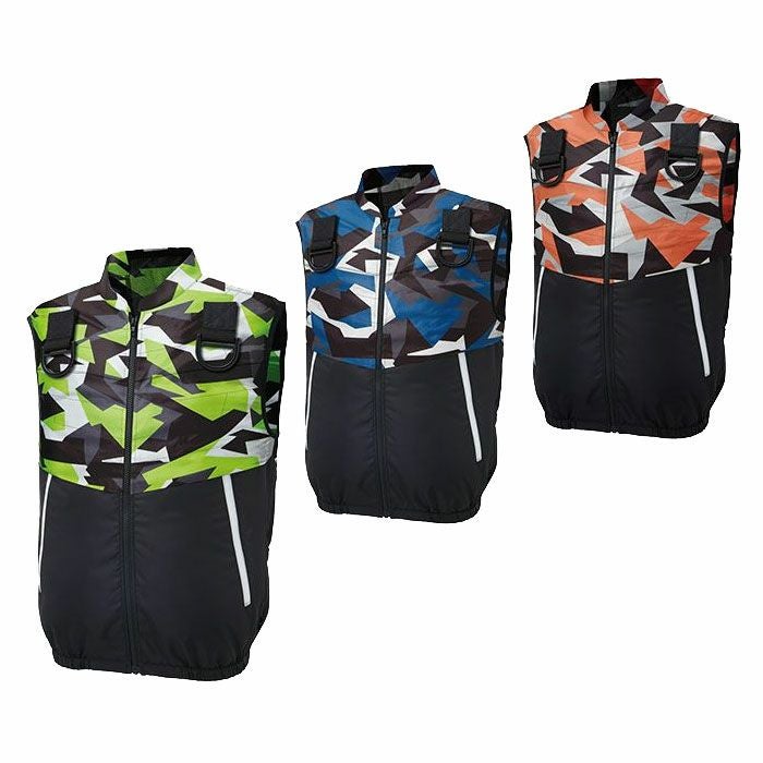 KF92382G フルハーネス用ベスト サンエス SUN-S 空調風神服専用 春夏 作業服 作業着 M～5L ポリエステル100％