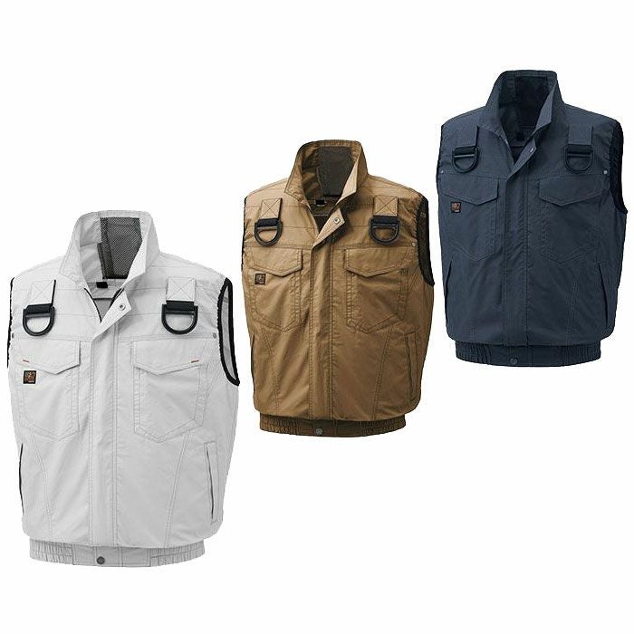 KF91490G フルハーネス用ベスト サンエス SUN-S 空調風神服専用 春夏 作業服 作業着 M～5L 綿100％