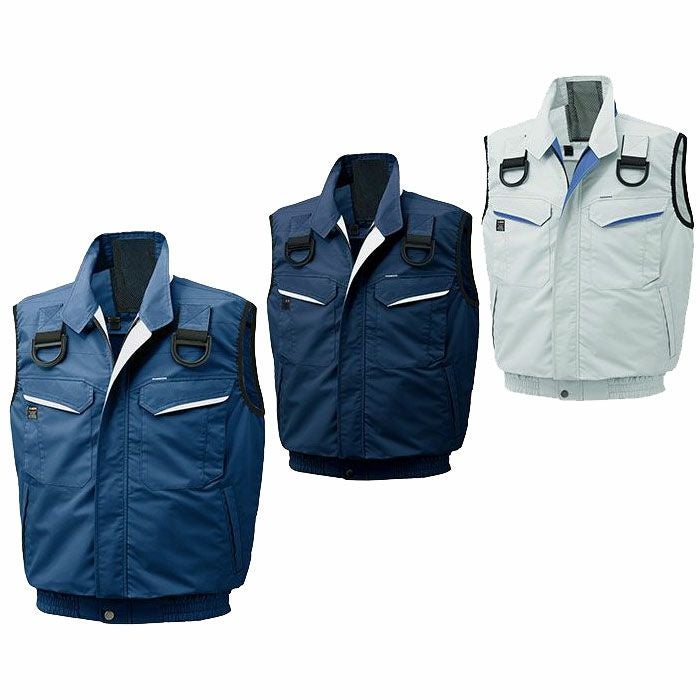 KF90479G フルハーネス用ベスト サンエス SUN-S 空調風神服専用 春夏 作業服 作業着 M～5L ポリエステル74％・綿25％・複合繊維1％