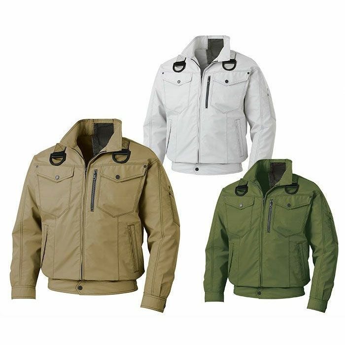 KF95100G フルハーネス用長袖ブルゾン サンエス SUN-S 空調風神服専用 春夏 作業服 作業着 M～5L ポリエステル74％・綿25％・複合繊維1％