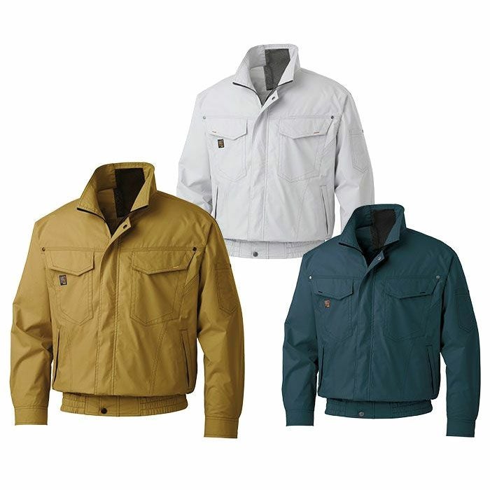 KF91400V ファンネット付き長袖ブルゾン サンエス SUN-S 空調風神服専用 春夏 作業服 作業着 M～5L 綿100％