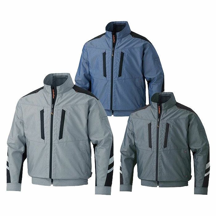KF92011V ファンネット付き長袖ブルゾン サンエス SUN-S 空調風神服専用 春夏 作業服 作業着 M～5L 綿60％・ポリエステル40％