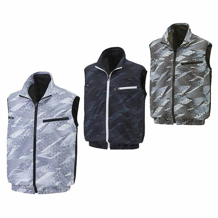 KF92142 チタン加工ベスト SUN-S サンエス 春夏作業服 M～5L ポリエステル100％ デュスポ