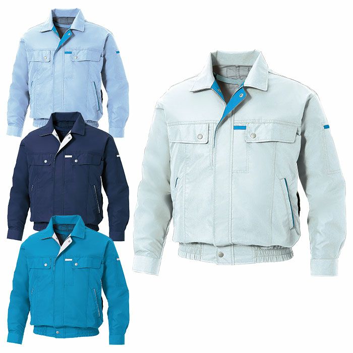 KF90450 長袖ワークブルゾン サンエス SUN-S 空調風神服専用 春夏 作業服 作業着 M～5L ポリエステル74％・綿25％・複合繊維1％