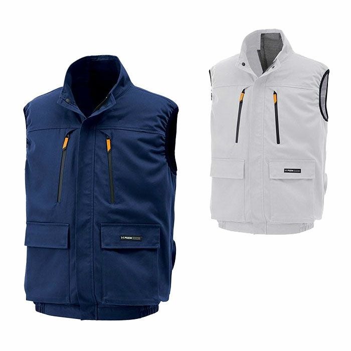 KF92192 ベスト サンエス SUN-S 空調風神服専用 春夏 作業服 作業着 M～5L ポリエステル75％・綿25％ ブロード