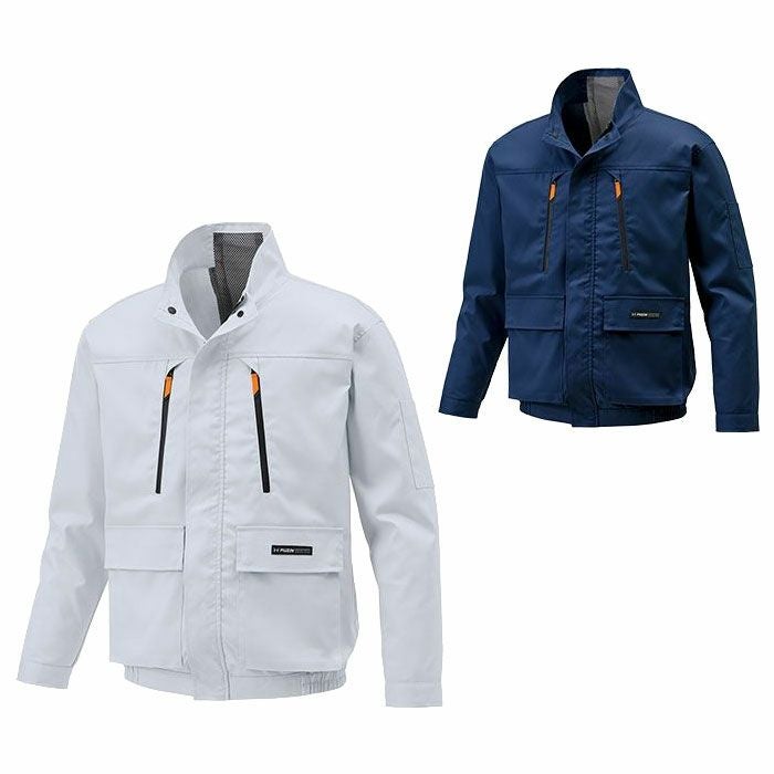 KF92191 長袖ブルゾン サンエス SUN-S 空調風神服専用 春夏 作業服 作業着 M～5L ポリエステル75％・綿25％