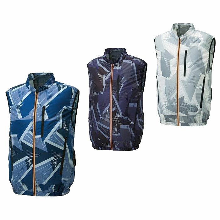 KF92342 ベスト サンエス SUN-S 空調風神服専用 春夏 作業服 作業着 M～5L ポリエステル100％ タフタ