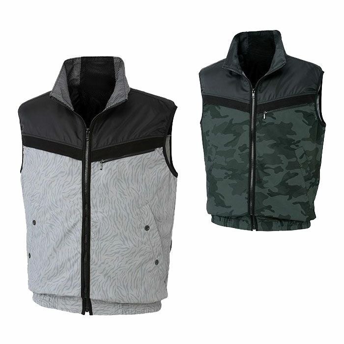 KF96990 ベスト サンエス SUN-S 空調風神服専用 春夏 作業服 作業着 M～5L ポリエステル100％ タフタ