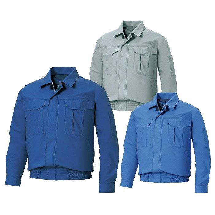 KF90550 長袖ワークブルゾン サンエス SUN-S 空調風神服専用 春夏 作業服 作業着 S～5L 綿100％