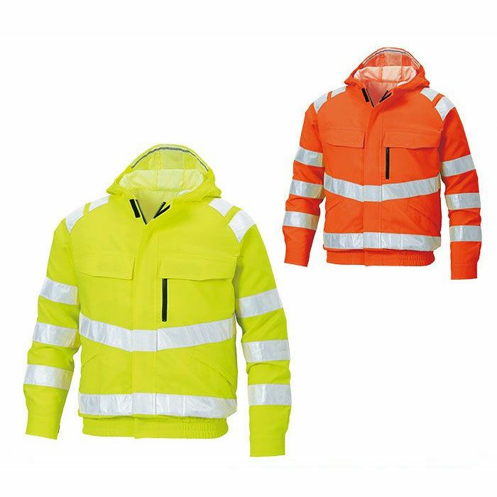 KF91500 高視認性長袖ブルゾン サンエス SUN-S 空調風神服専用 高視認 安全服 春夏 作業服 作業着 M～5L ポリエステル94％・綿5％・複合繊維1％