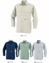 77174 長袖シャツ DAIRIKI 大川被服 春夏作業服 作業着 S～5L ポリエステル70％・綿20％・麻10％ 麻混トロピカル