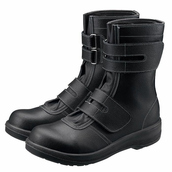 7538 黒 長編上靴 黒 Simon シモン 安全靴・安全長編上げ 23.5cm～30.0cm