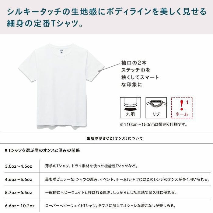 MS1141W 5.3オンスユーロTシャツ（ホワイト） LIFEMAX BONMAX 作業服 作業着 カジュアルウェア 110～XXXL 綿100％ 天竺